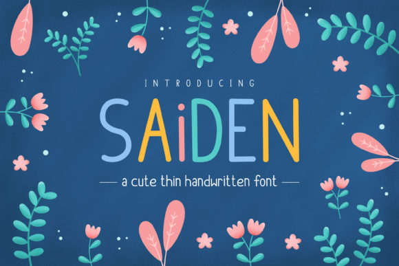 Saiden: The Playful Display Font for Vibrant Designs